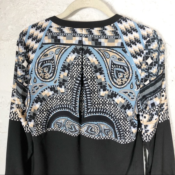 Hale Bob Exotic Line Black Blouse - Picture 6 of 8